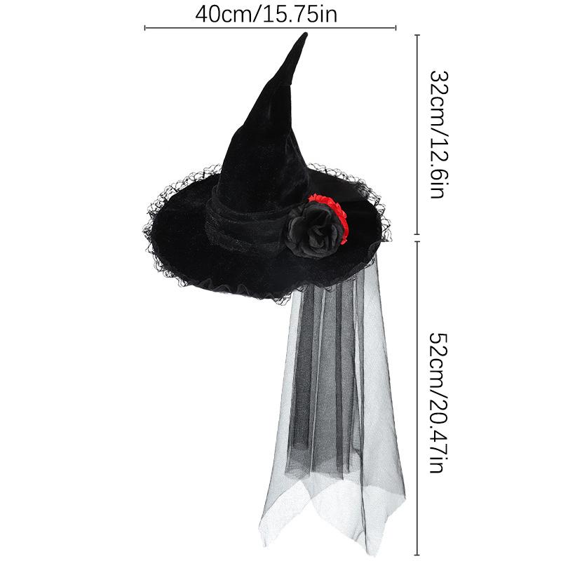 Cadılar Bayramı Cadı Şapkaları Punk Gotik Kraliçe Çiçek Büyücü Şapkası Barok Cadılar Bayramı Dekorasyonu Giydirme Aksesuarları Parti Malzemeleri Yetişkin