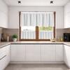 Zazdrostka kitchen curtain voile DELICATE WITH WHITE EDGE for tunnel 200x70