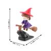 Cute Broom Witch Car Interior Decoration Action Figures Auto Rearview Mirror Dashboard Ornaments Gift Mini Accessories