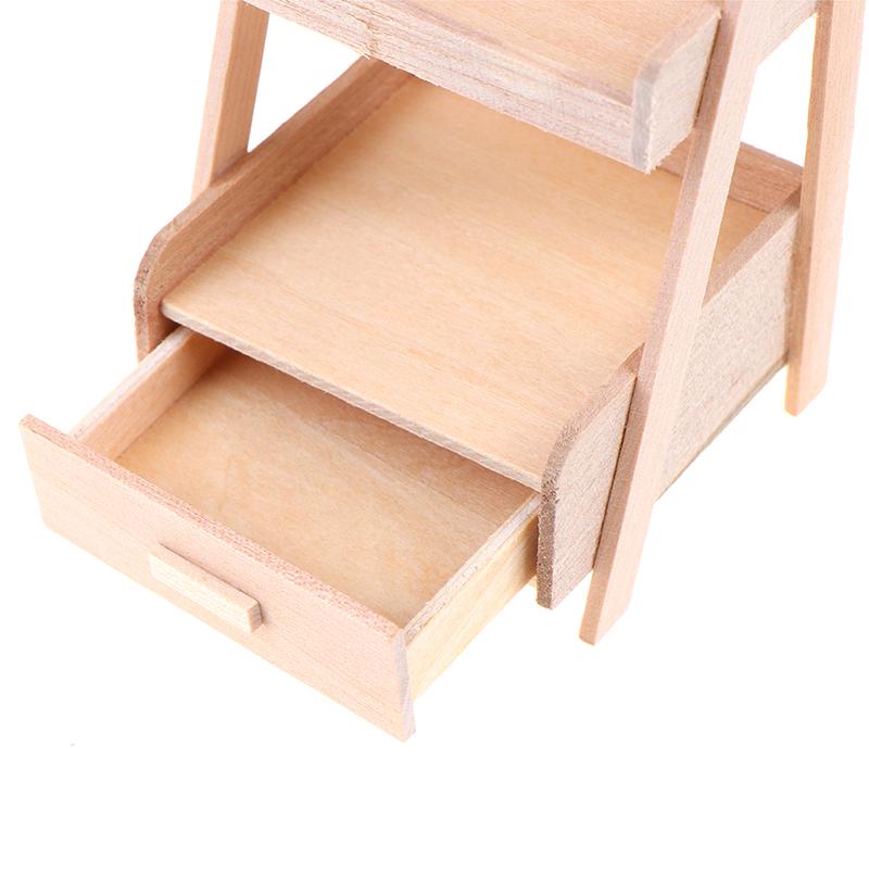 1:12  Dollhouse Wood Shelf Flower Stand Mini Furniture Model Toys
