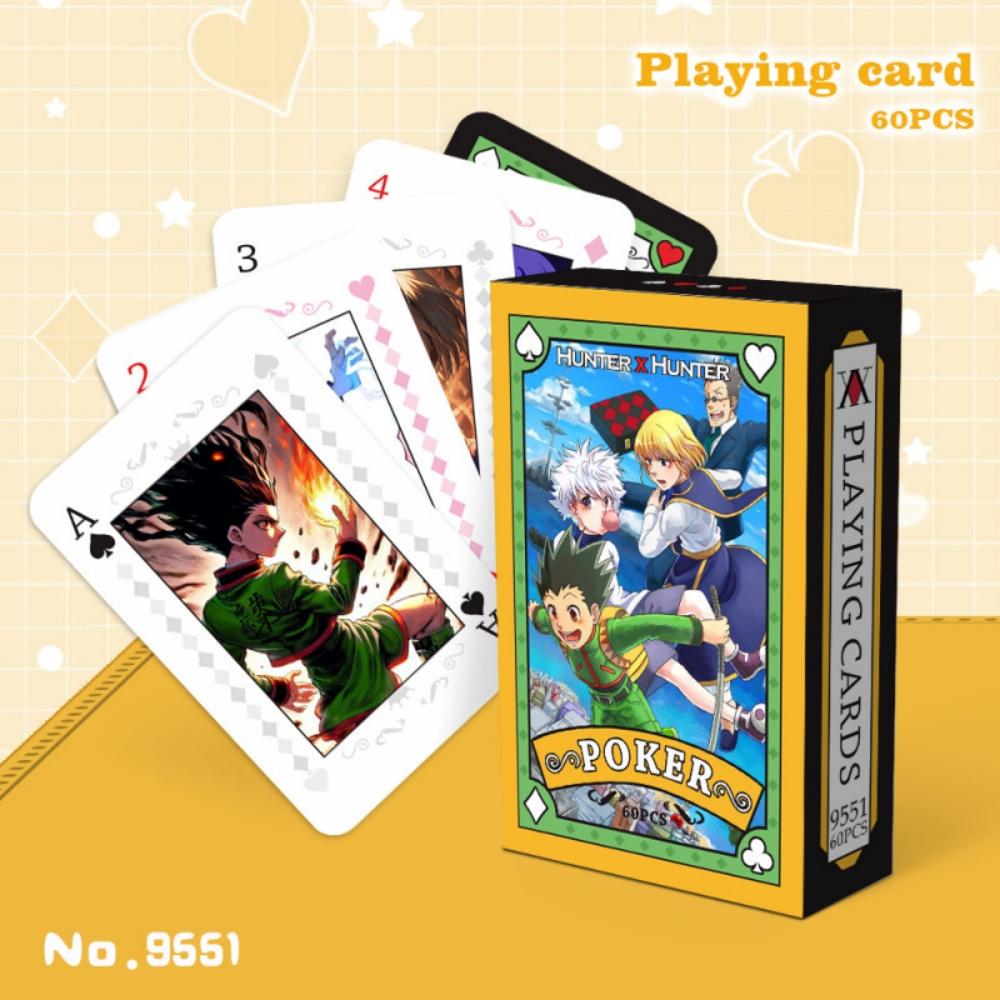 Anime Poker Toy Jujutsu Kaisen Board Game Cards NARUTO HUNTER×HUNTER Cosplay Hardcover Table Game Fans Birthday Gift