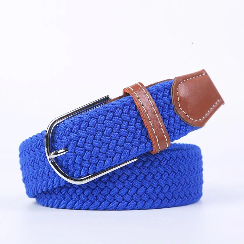 107/120/130cm UNISEX Rahat Örme Pin Tokalı Kadın Kemer Dokuma Kanvas Elastik Genişletilebilir Örgülü Streç Kot Kemerler Erkekler için