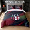 Bologna FC Design Bed Bedding Set 1 Duvet Cover + 2 Pillowcases Soft Breathable Household Bed Linens