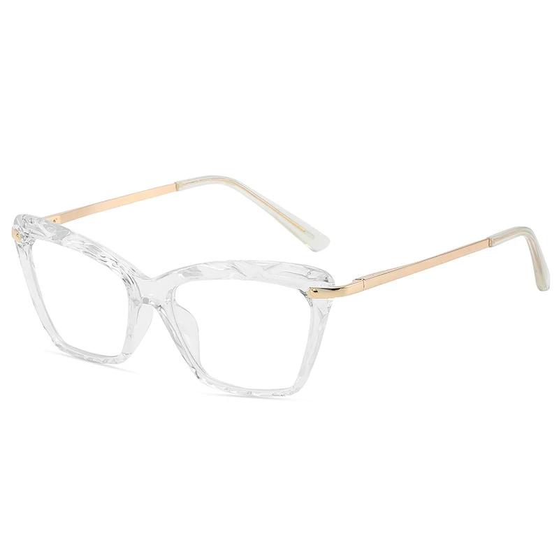 Retro Anti Blue Women Clear Eyeglasses Cat Eye Glasses Frame Women Men Alloy Resting Lense Optical Spectacle Eyeglass