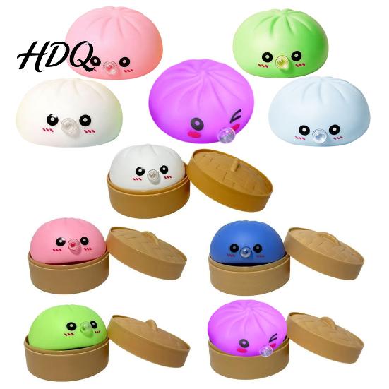Steamed Bun Squeeze Toy Cartoon Expression Bubble Dumpling Stress Relief Gadget Fidget Hand Relaxation Decompression Tool