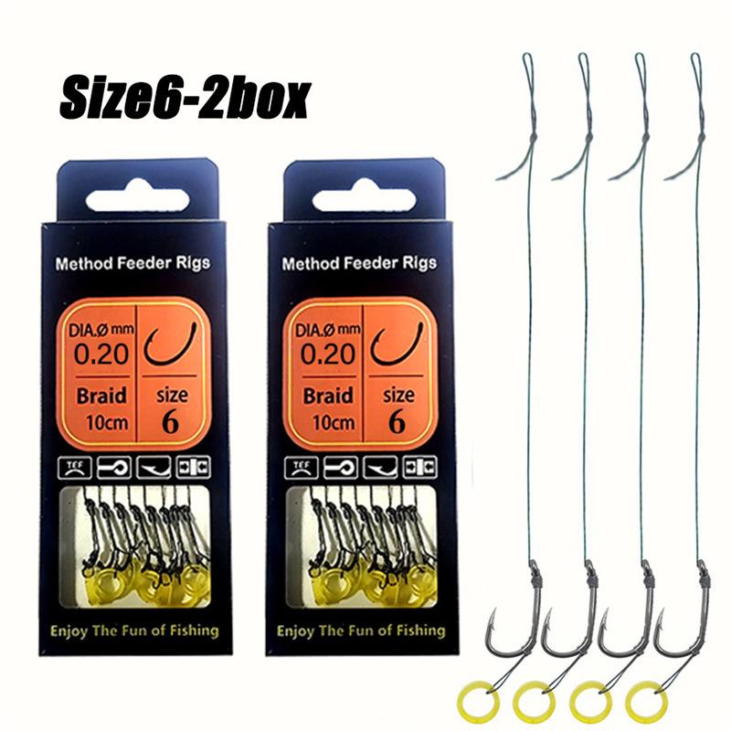 European Carp Fishing Rig: Barbed Hook & Bait Cage for Hand-Cast Rod
