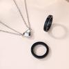 Simple Double-layer Irregular Circle Necklace Light Luxury Niche Love Stitching Jewelry Necklace Couple Model