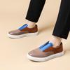 Fashion Slip on Outdoor Casual Shoes Low Top Lazy Shoes Non Slip Walking Loafers Moccasins for Male New Leisure Men Pu Leather Flats