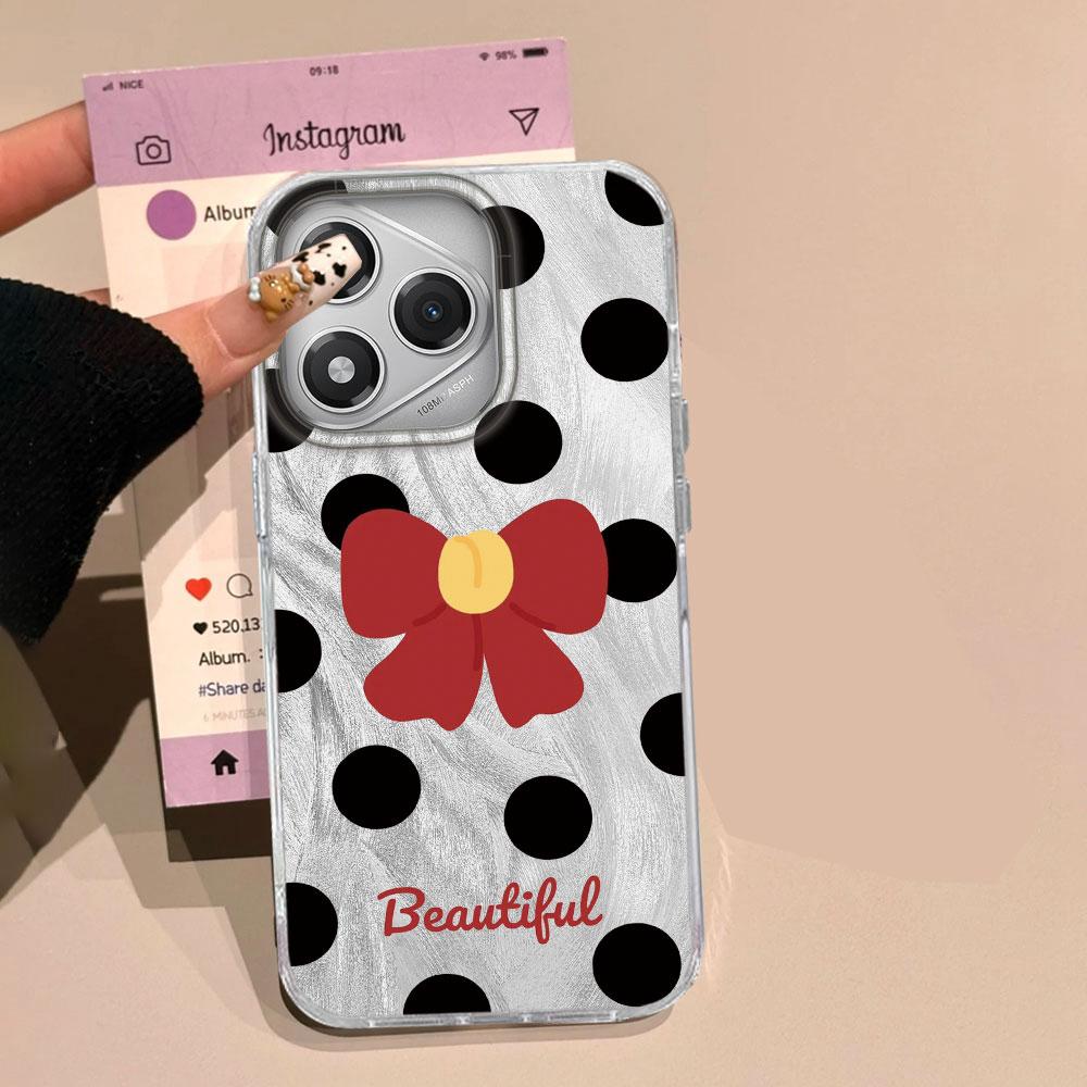 Retro Green Love Heart Bow Feather Texture Phone Case for Honor 400 200 Smart Pro Magic7 6 5 Lite X9a X9c X8b X8a X8c X7c Cover