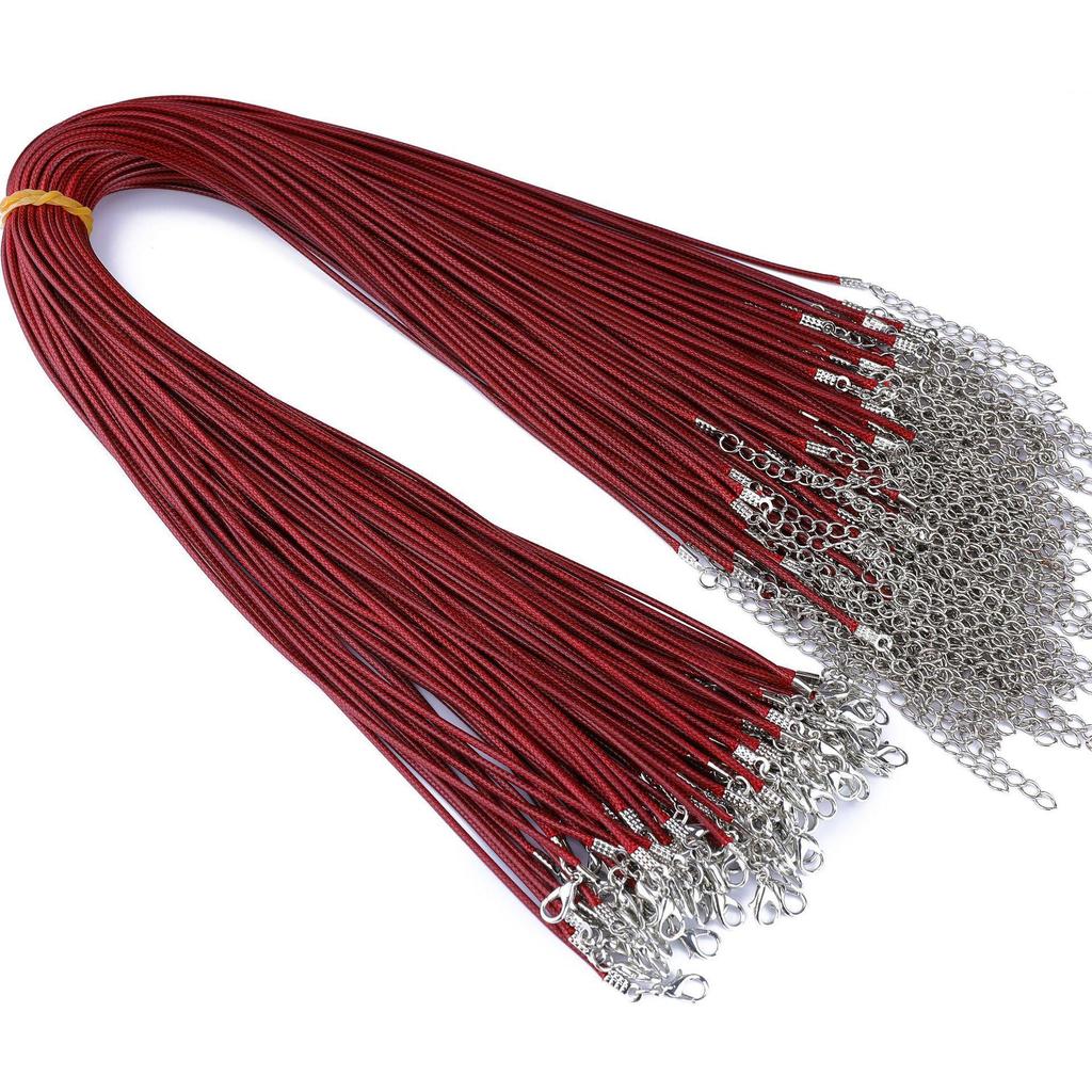 Black Korean Wax Cord: 2.0/1.5mm Necklace Jewelry String for Pendants