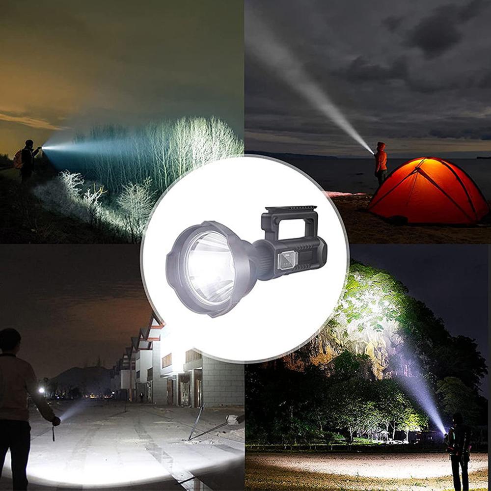 Portable light outdoor LED Rechargeable spotlight handheld holder light high-power waterproof USB  strong light searchlight