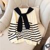 Womens Oversized Striped Knit Sweater Loose Long Sleeve Casual Pullover Cardigan 2025