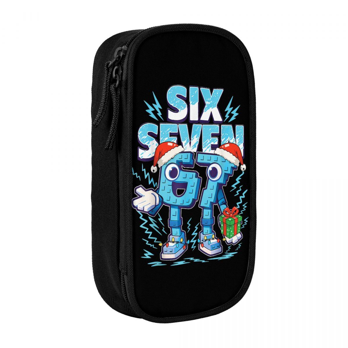 Kawaii Etui 67 Zes Zeven 6-7 Italiaans Hersenrot Meme Potloodtasje School Etuis Jongen Meisje Ontwerp School Schrijfwaren (as the picture,One Size)