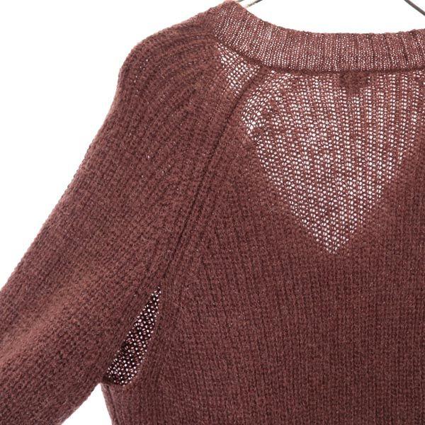 Paul Smith Mohair Mix Long sleeve V neck knit XL Brown Men's Used