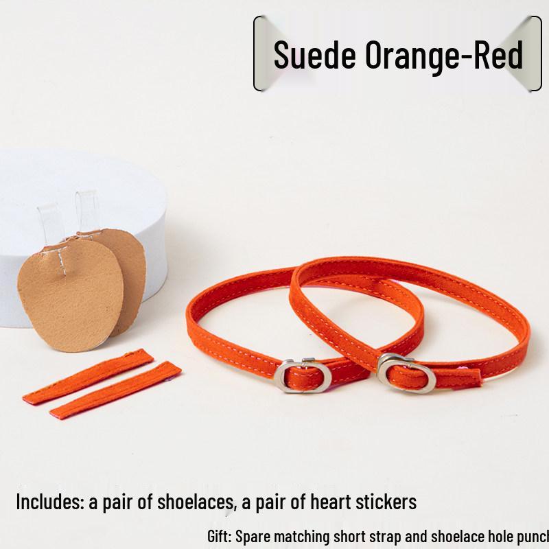 Non-Slip High Heel Strap with Suede Matte Finish - Secure Tie-Up Buckle Design