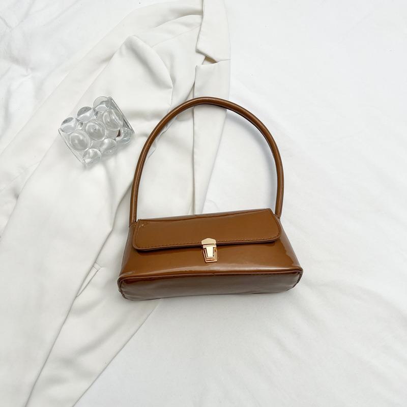 

Simple underarm bag summer new beautiful fashion personality casual fashion solid color shoulder bag only beautiful women bag коричневый