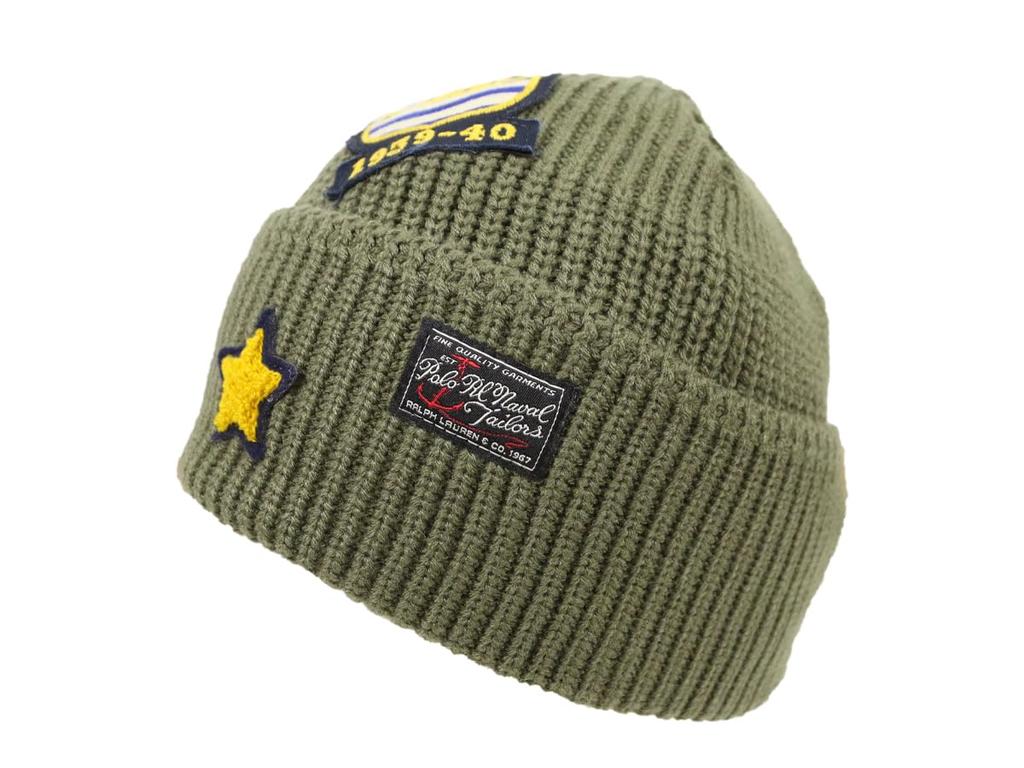 (Polo Ralph Lauren) Men's and Women's Patch Acrylic Knit Cap 01080134-352 [Product]