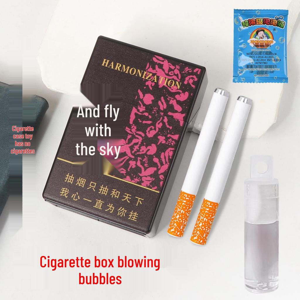 Bubble Blowing Cigarette Case Prank Toy - Adult Stress Relief & Quit Smoking Aid