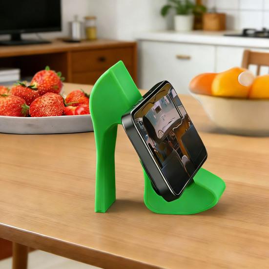 Shoe Phone Holder 3D Printed High Heel Shoe Shaped Cell Phone Display Stand for Home Office Desk Table