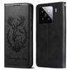 For Xiaomi 15 Stand Case Lucky Deer Imprinted Magnetic Closure Leather Wallet Phone Cover