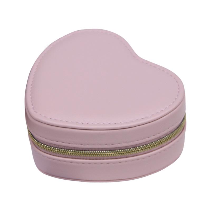 Heart-Shaped Leather Jewelry Box: Elegant, Portable, and Exclusive Earring Storage