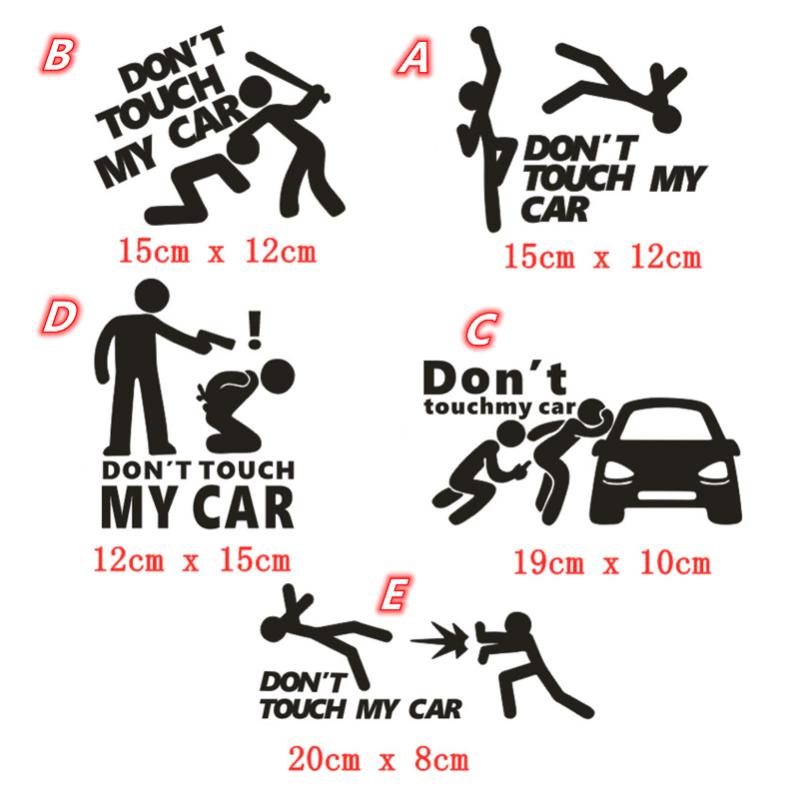 Kreative Autoaufkleber „Don't Touch My Car“ – lustige Außenaufkleber für Autofenster