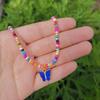 Bead Contemporary Colorful Necklace Featuring Elegant Butterfly Design For Modern Fashionistas