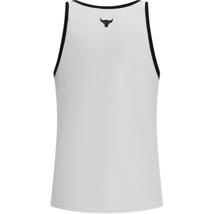 Under Armour Rock Johnson Series UA Iso-Chill Loose Fit Fashion Sports Sleeveless T-Shirt Men Tops White 6005471-100