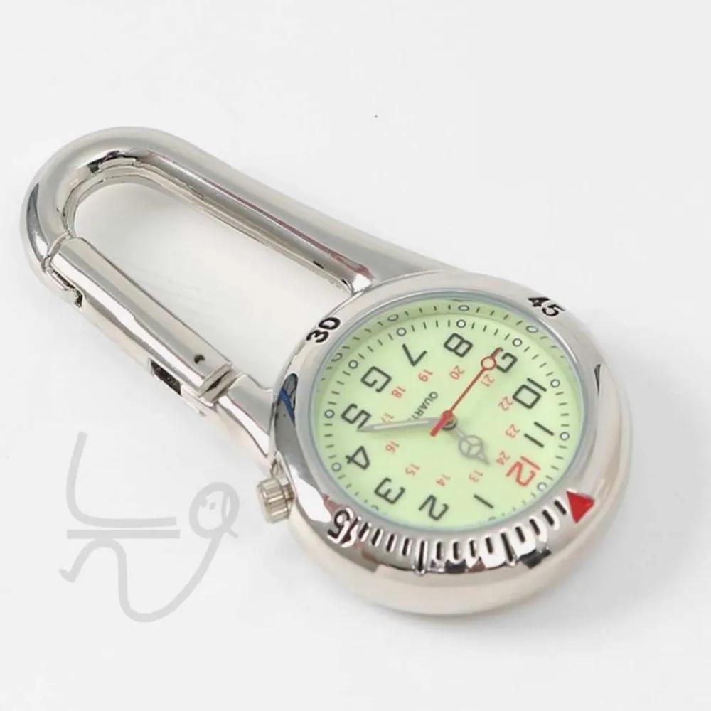 N7 Silver Carabiner Luminous Sports Watch Camping Carabiner Hiking Watch