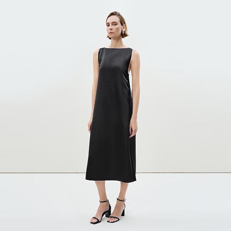 LESS 2025 Spring A-Line Wool Silk Sleeveless Dress