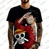 One Piece Anime Luffy Cartoon 3D Print Men's T-shirt Summer Casual Cosplay Clothes Short Sleeve Tees Oversized KidsAdult Tops