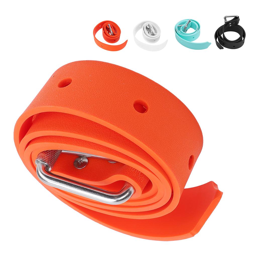 Diving Weight Belt Adjustable Silicone Freediving Weight Belt with Quick Release Buckle for Scuba Di