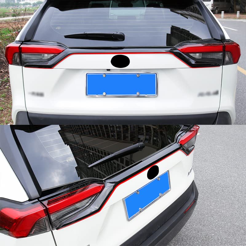 Toyota RAV4 Rear Bumper Tailgate Garnish Upper Garnish 1 for the XA50 Model SWD-DG (Black, Piece) (ABS)
