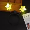 Luminous Yellow Star Headdress: Spring Headband & Flashing Hair Clip Set