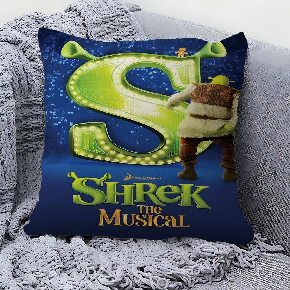 

Cartoon Funny S-Shrek Cushion Cover Inches Farmhouse Decor Home Throw Pillow Covers For Couch Decorations 40x40 cm