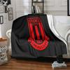 Stoke City Football Club Flannel Blanket, Soft Polyester, Modern Design, All-Season for Camping, Travel, Gifts for Holidays or Birthdays
