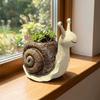 Resin Snail Planter Cartoon Creature Planter Pencil Holder Snail Flowerpot  Office