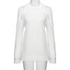 Women Long Sleeve Off Shoulder Color Casual Shirt Easy Blouse Tops