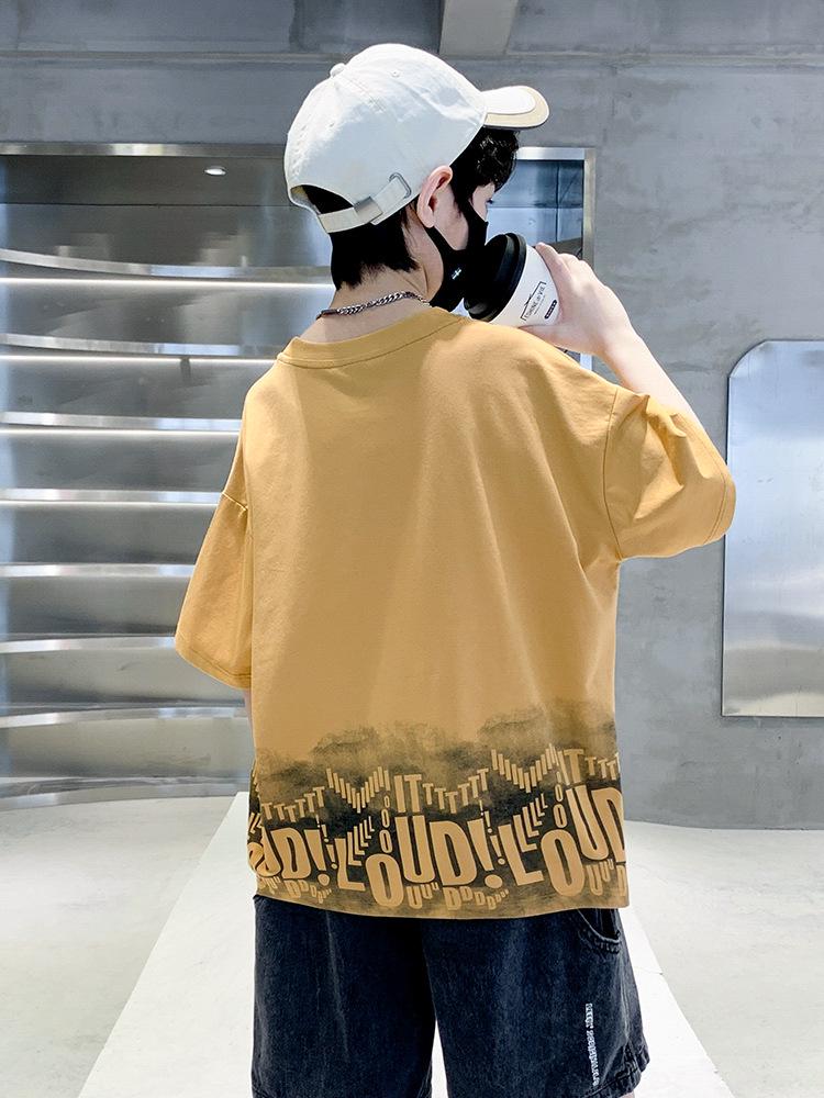 T-shirt à manches courtes 100 % coton pour garçon - Nouveau style Été 2026