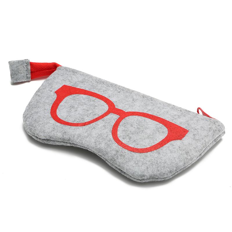 5 Colors Unisex Cosmetic Bag Portable Wool Felt Cloth Glasses Bag Eyeglasses Cases Sunglass Pen Students Unisex Storage Bags