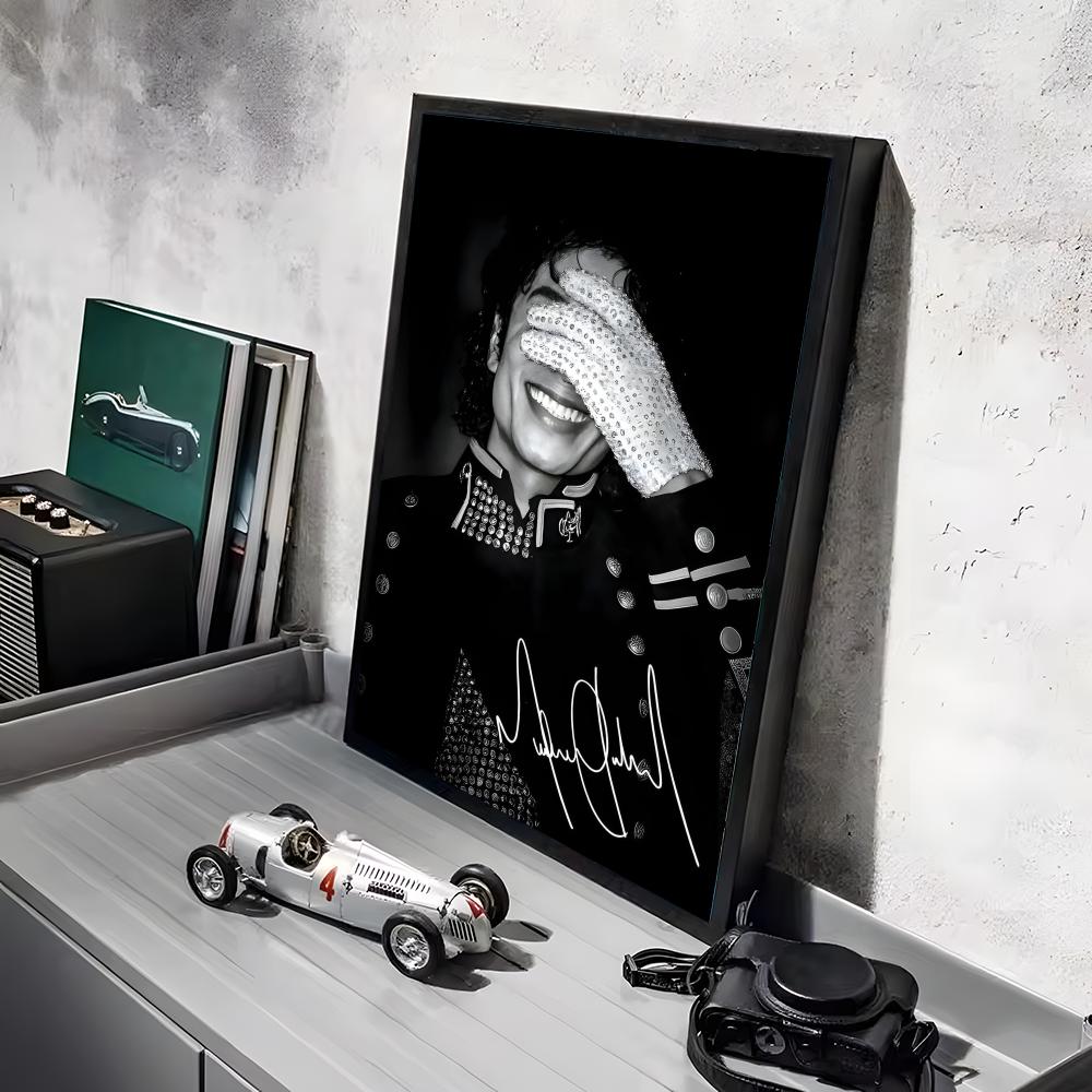 M-Michael J-Jackson Sänger Poster Aufkleber Gemälde Wandbild HD Wandaufkleber für Schlafzimmer Wohnzimmer Zuhause Selbstklebende Dekoration Geschenk