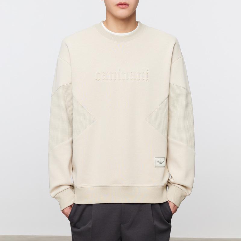 Men s 3D Print Patchwork Hoodie: Round Neck, Long Sleeve, Slightly Loose Fit Fashion Pullover for Spring/Autumn 2025 M