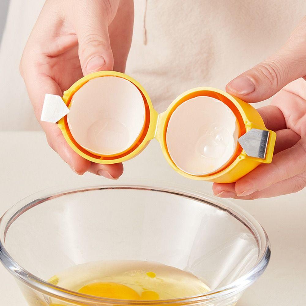 3pcs Professional Egg Shell Separator Cylindrical Egg Breaker Household Egg Crackers Baking