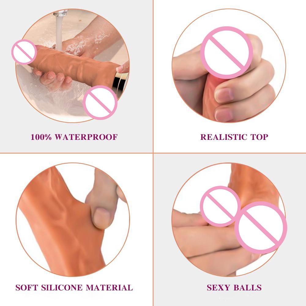 Thrusting Heating Dildo With Suction Base Penis Vibrator Clitoris G-Spot Stimulator Anal Vaginal Massage Female Masturbator