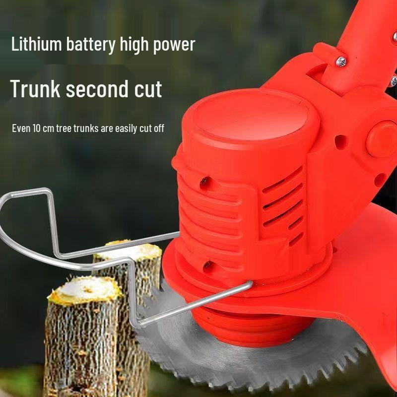 Compact Electric Scythe: Rechargeable Multifunctional Weeder and Lawn Mower with Lithium Battery for Household and Orchard Use.