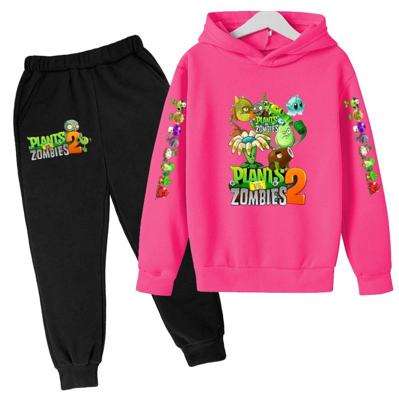 Kids Fall/Winter Hoodie Boy Girl Toddler Pullover 3-12Yrs Fashion Cartoon Game Print Clothes Casual Top+Pants 2P Sports Coat Set