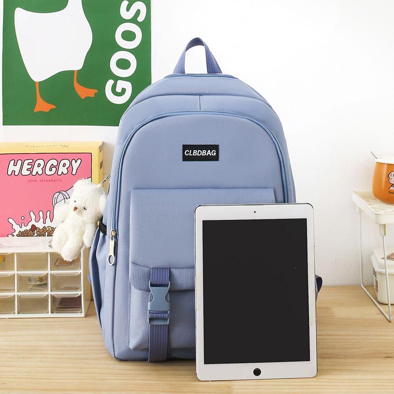 Set de 5 piezas Mochila Escolar Primer Semestre Estudiantes de Secundaria y Primaria Mochilas de Gran Capacidad Mochila Universitaria Minimalista Ligera