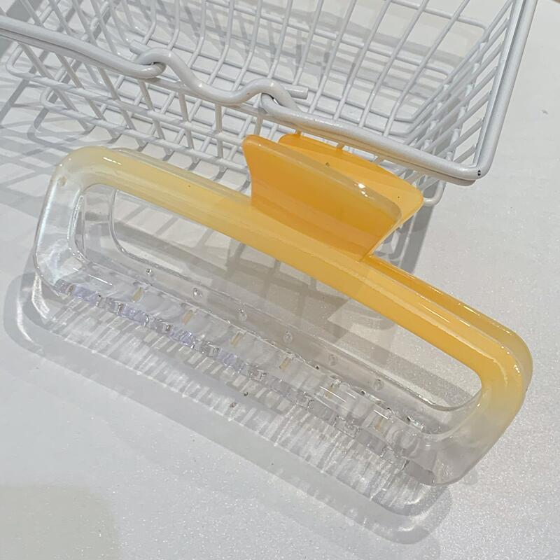 

13cm Large Gradient Candy Color Square Hair Claw Clip for Updos and Back of Head Styles 13cm