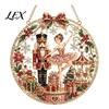 Decorative Hanging Ornaments for Home Christmas Diamond Art Ornament, 2D Acrylic Pearl Painting Seasonal Window Decorations Pattern Suncatcher,