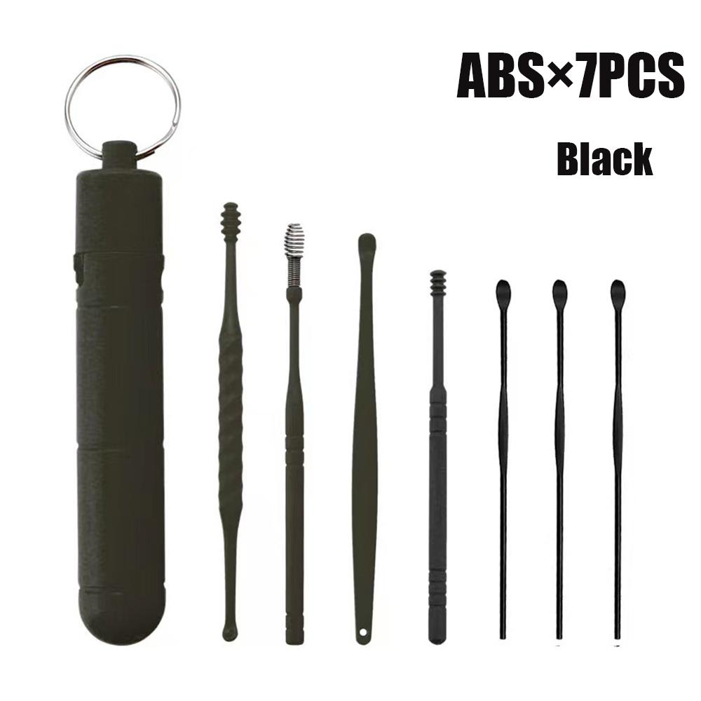 6/7/8PCS Stainless Steel Earpick Ear Cleaner Spoon Ear Care Cleaning Tool Earwax Removal Kit Ear Pick Vax Remover Clean Health